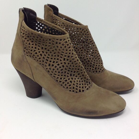 Audley london taupe leather lattice ankle boots 39 - Picture 10 of 16